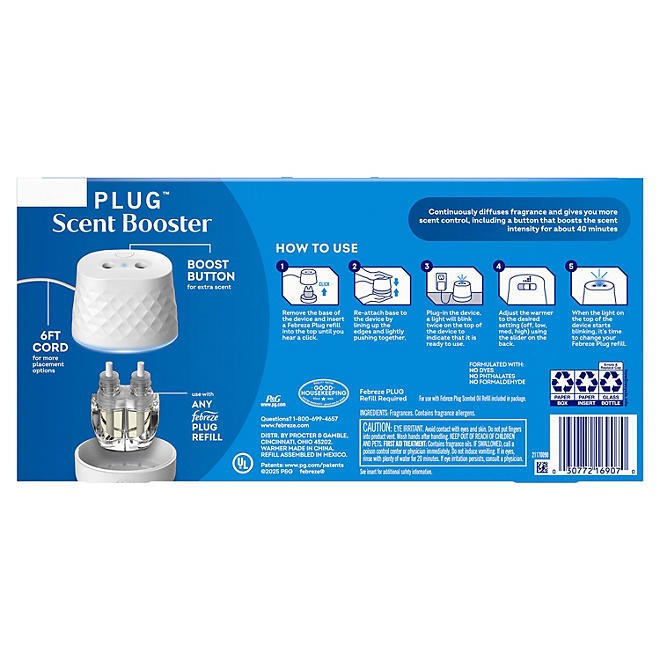 FEBREZE Plug Scent Booster Kit CALM Lavender Vanilla Bean April Fresh 3 Refills - Bellso