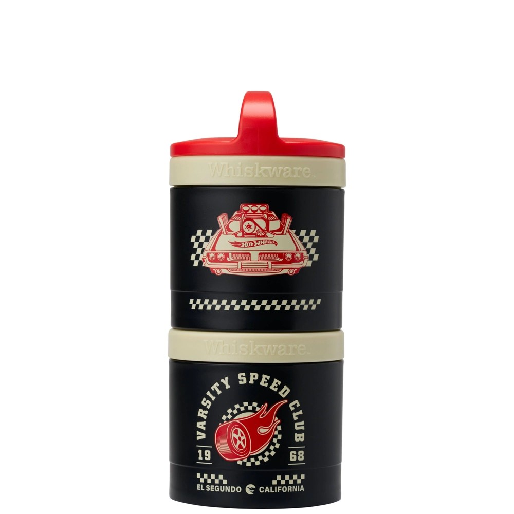 Whiskware Stackable 2pc Food Storage Jar Snack Pack - Hot Wheels: Kids Plastic Containers