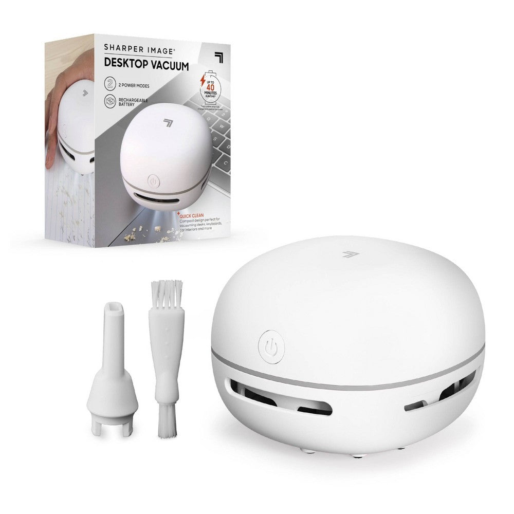 Sharper Image Desktop Cordless Handheld Vacuum White