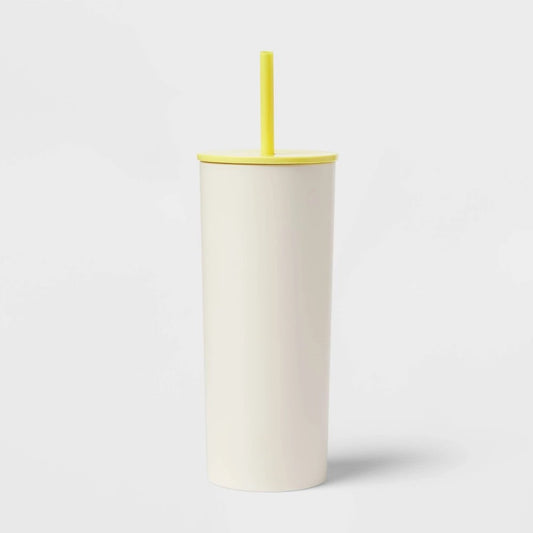26oz Tumbler with Straw Ivory Yellow - Sun Squad™