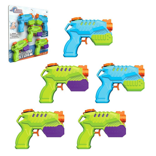 Tidal Storm Hydro Storm - 5pk: Plastic Water Blasters for Kids Age 6+