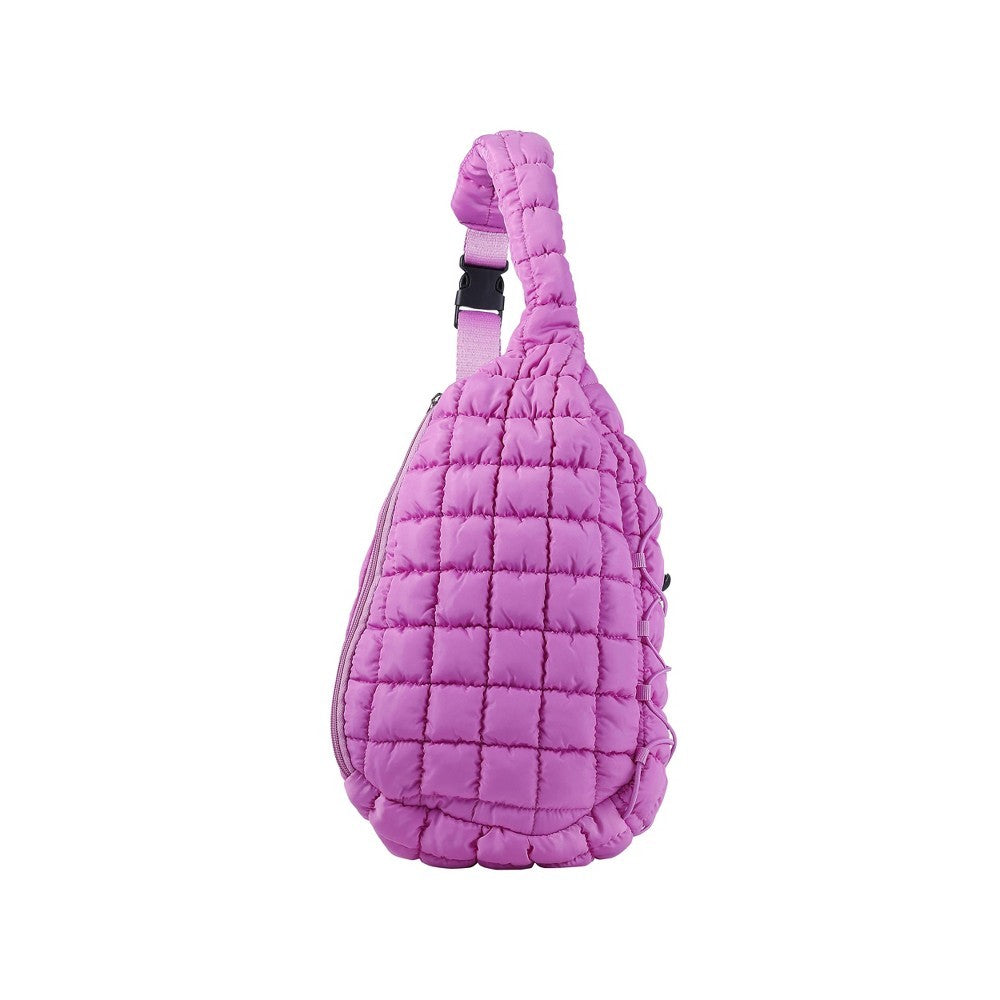 Pickle O' Joe Quilted Sling Bag Pickleball Bag - Vibrant Purple