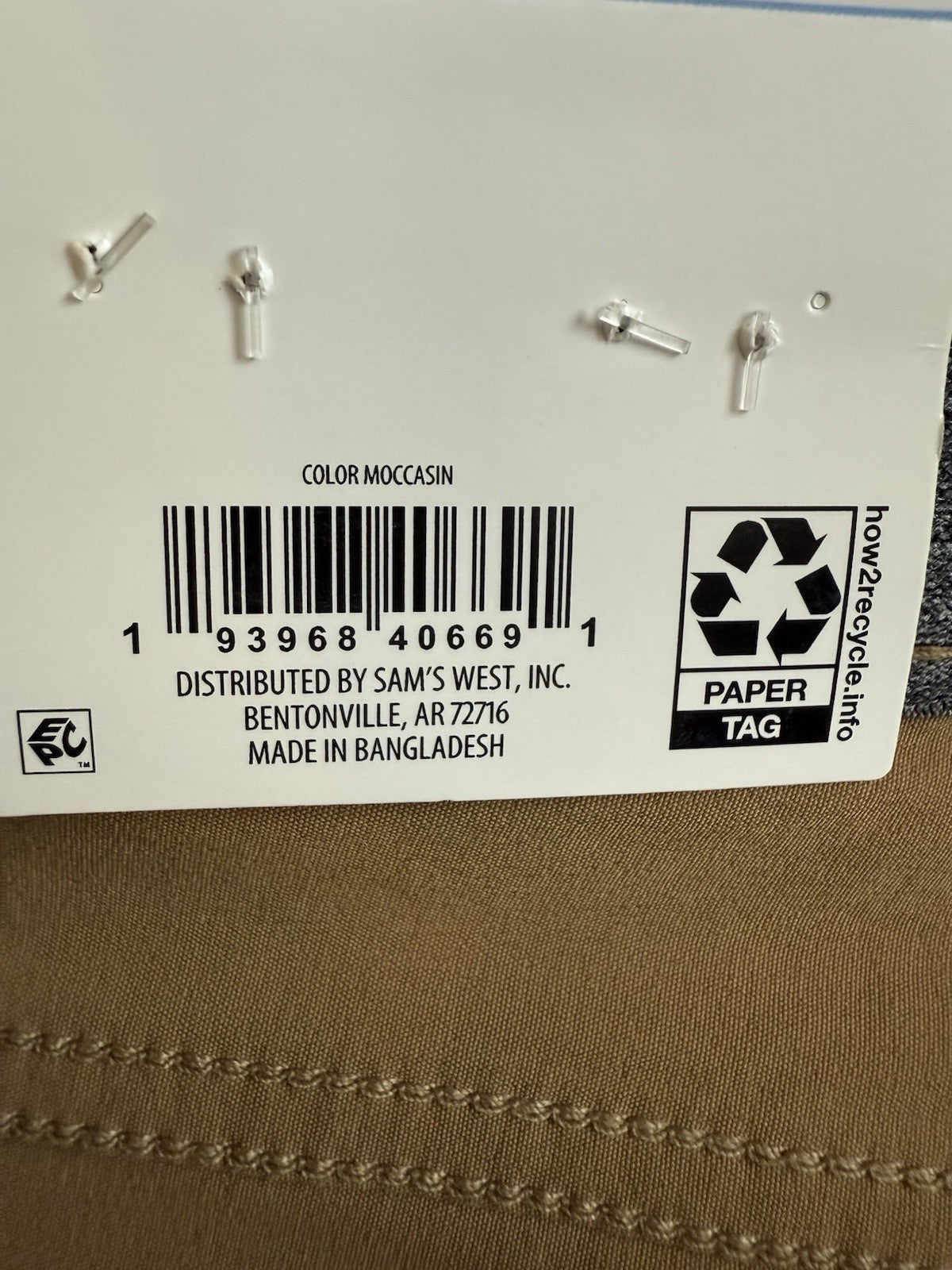 Member's Mark Men's Lightweight Comfort Waistband Straight Fit Denali Pant