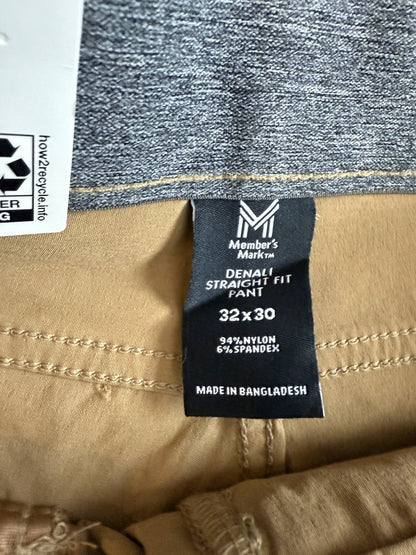 Member's Mark Men's Lightweight Comfort Waistband Straight Fit Denali Pant