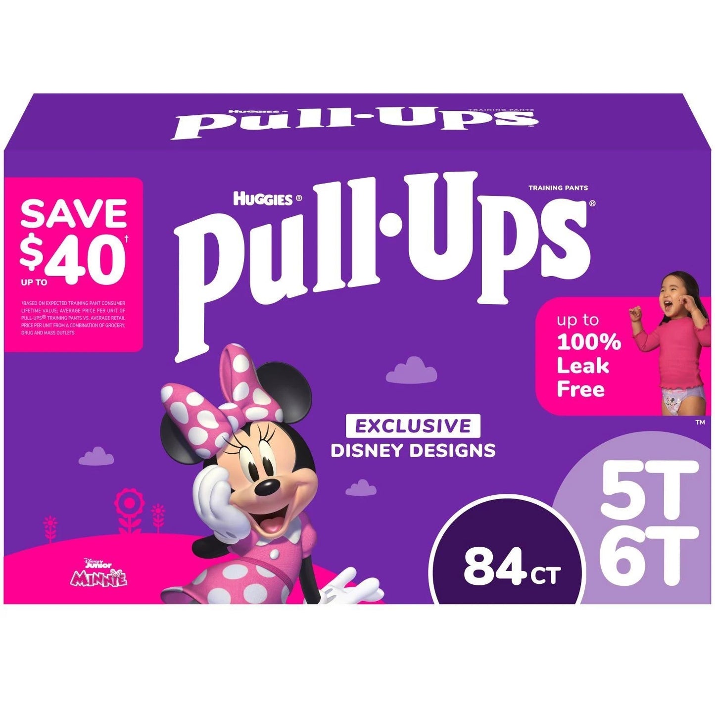 Huggies Pull-Ups Training Pants for Girls, 5T-6T 50+ Pounds (84 Count) - Bellso