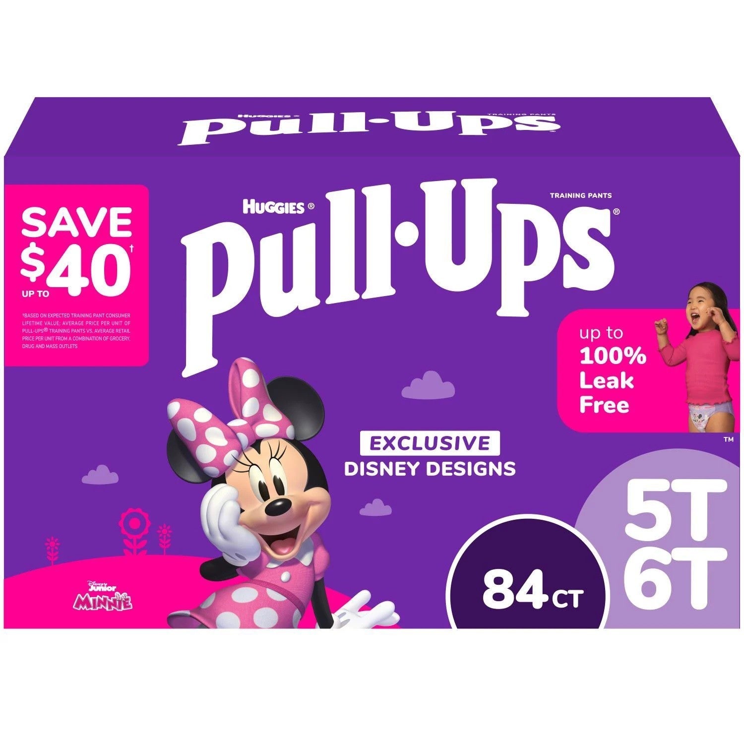 Huggies Pull-Ups Training Pants for Girls, 5T-6T 50+ Pounds (84 Count) - Bellso