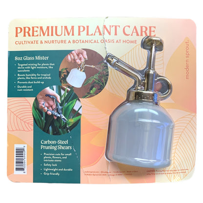 Modern Sprout Botanical Essentials 2 Pack, 8oz. Glass Mister & Pruning Shears - Bellso