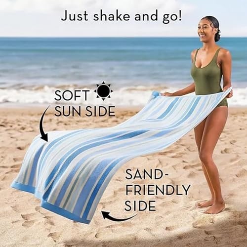 MEMBER'S MARK Oversized Beach Towels, Sand-Resistant, 40 X 72 Inches - Bellso
