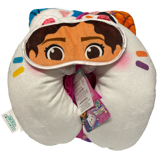 Licensed Character Kids 3-Piece Travel Set, with Neck Pillow, Throw, & Eye Mask - Bellso