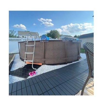 BESTWAY Large Above-Ground Swimming Pool Set 18' X 48" Ladder Filter Pump Cover - Bellso