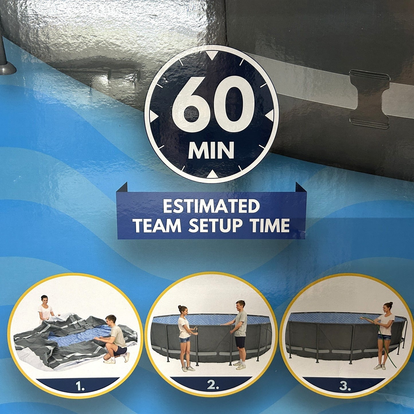 BESTWAY Large Above-Ground Swimming Pool Set 18' X 48" Ladder Filter Pump Cover - Bellso