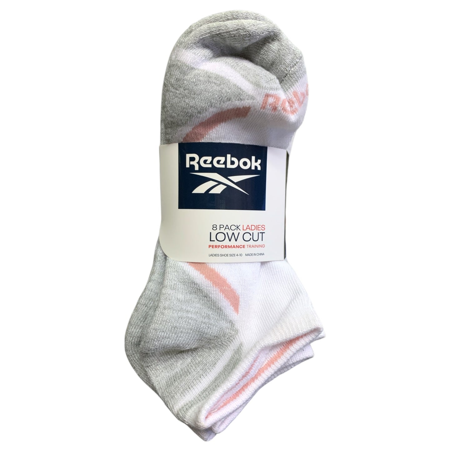 Reebok Ladies Soft Stretch Low Cut Performance Training Socks, 8 Pack