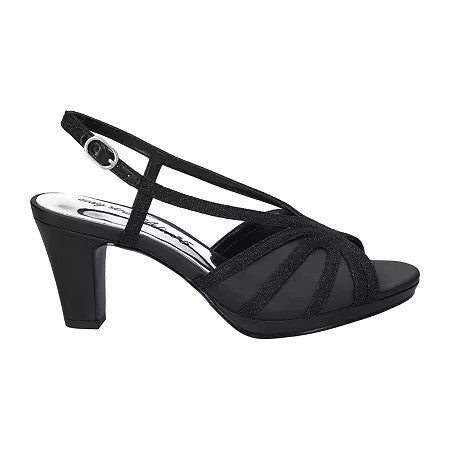 Easy Street Women's Starlight Strappy Heeled Sandals - Black Sati Size 7 - Bellso