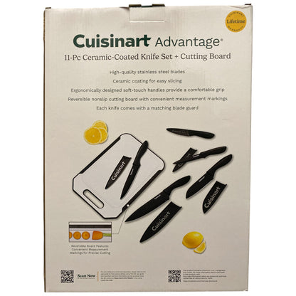 Cuisinart 11-Piece Ceramic Coated Stainless Steel Knife Set with Cutting Board
