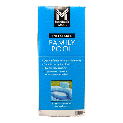 Member's Mark 2-Seater Inflatable Family Pool, 10-Feet Long, Quick-Inflate - Bellso