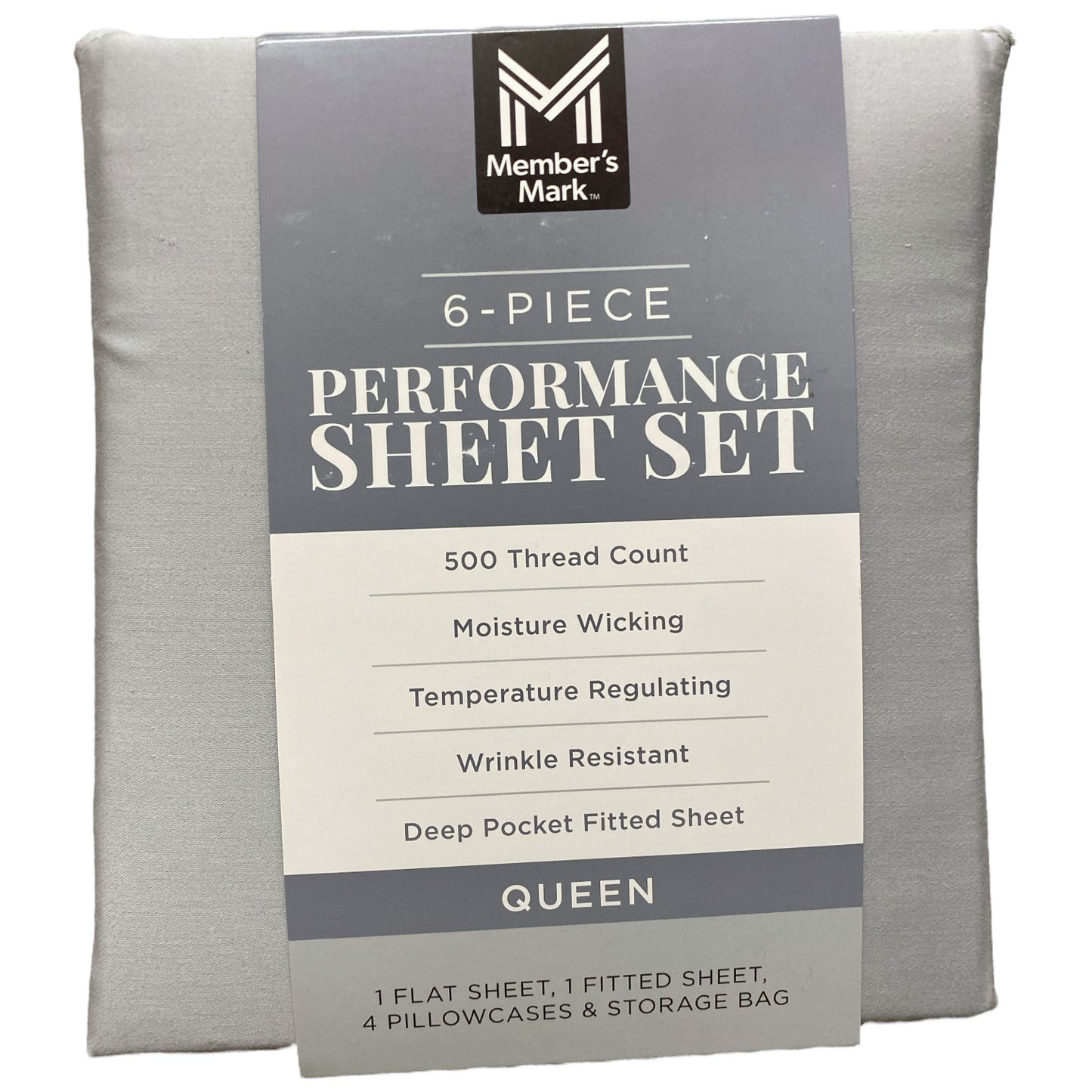 Member's Mark 500 Thread-Count Performance Sheet Set, 6 Piece, Queen - Bellso