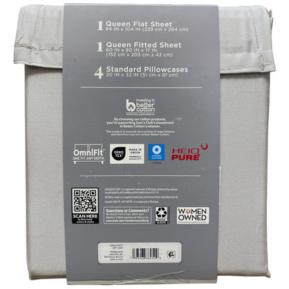 Member's Mark 500 Thread-Count Performance Sheet Set, 6 Piece, Queen - Bellso