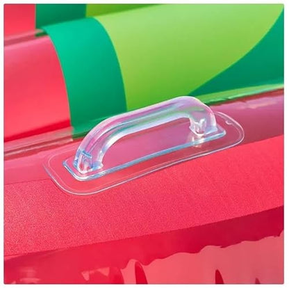 Member's Mark Inflatable Strawberry Pool Float, Red and Green, Swimming Pool Lounger - Bellso