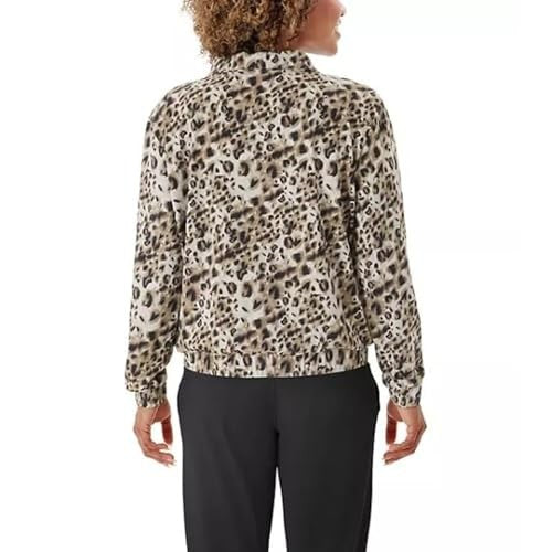 Member's Mark Women's Full Zip Travel Jacket (US, Alpha, Large,Animal Print (Multi)) - Bellso