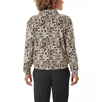 Member's Mark Women's Full Zip Travel Jacket (US, Alpha, Large,Animal Print (Multi)) - Bellso