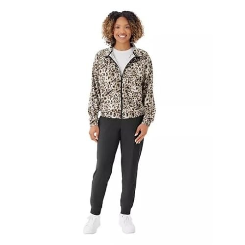 Member's Mark Women's Full Zip Travel Jacket (US, Alpha, Large,Animal Print (Multi)) - Bellso