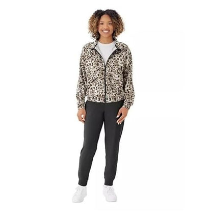 Member's Mark Women's Full Zip Travel Jacket (US, Alpha, Large,Animal Print (Multi)) - Bellso