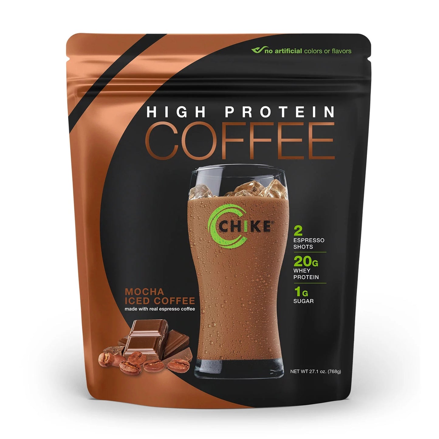 Chike Iced Coffee 20g Whey Protein Powder Mocha (27.1 Ounce)