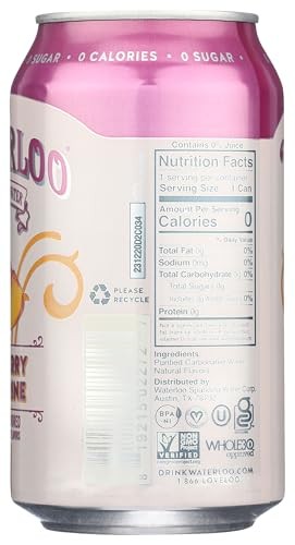 Waterloo Sparkling Water Raspberry Nectarine Sparkling Water Single, 12 FZ