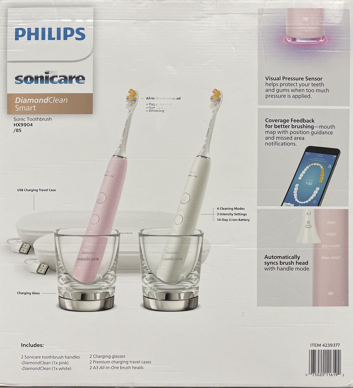 Philips Sonicare DiamondClean Smart 9300 Premium G3 2-Pack Set