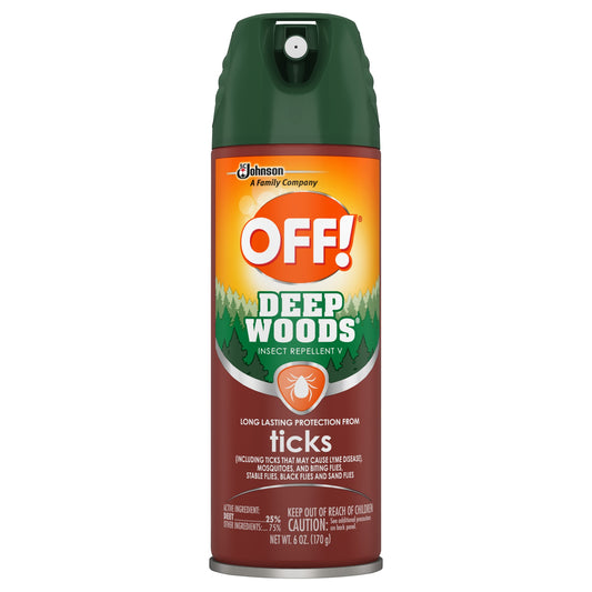 OFF! Deep Woods Tick Insect Repellent Bug Spray 25% DEET - 6oz