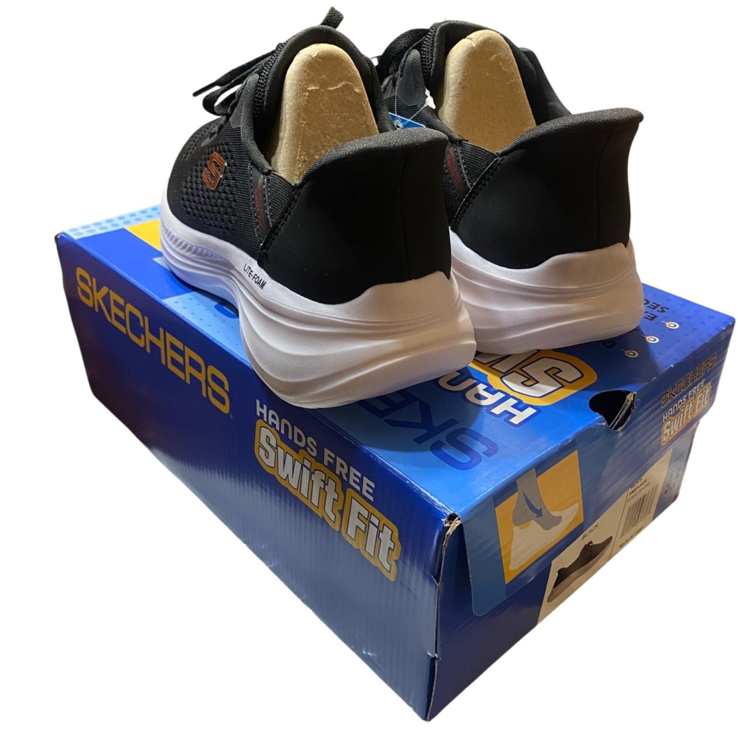 SKECHERS Mens 9.5 Verse Athletic Shoes SWIFT FIT Hands Free Slip on Sneakers NEW