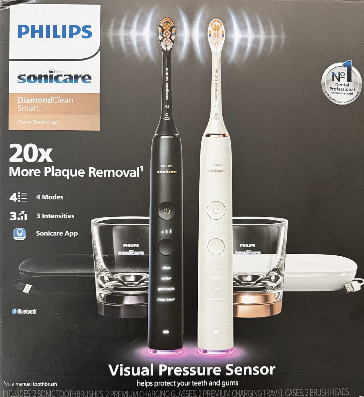 Philips Sonicare DiamondClean Smart Power 9300 Premium 2-Pack Set