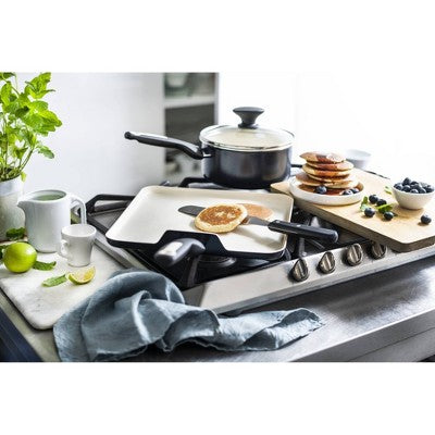 GreenPan Rio 11" Ceramic Nonstick Griddle Black - Bellso