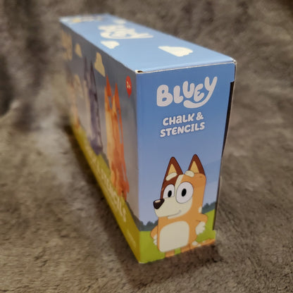 Bluey Set of 2 Chalk & 2 Stencils Ages 3+