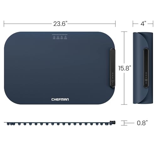 Chefman Roll N Go Food Warming Mat, Electric Warming Tray for Buffets, Parties, Holidays, 3 Temperature Settings, Easy-Clean Silicone Mat, Roll up - Bellso