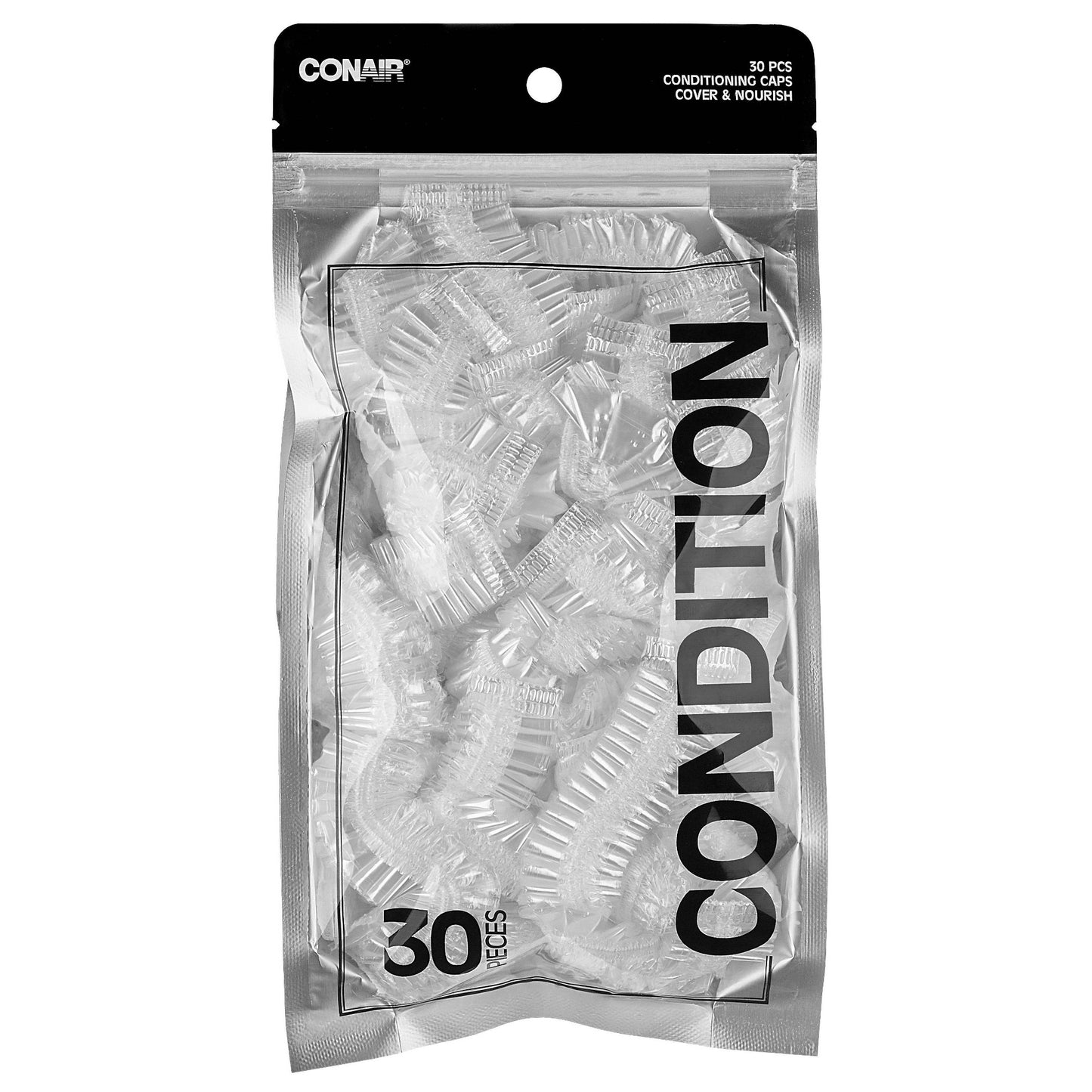Conair Standard Size Conditioning Caps - Clear - 30pk - Bellso