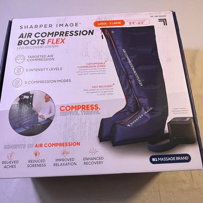 Sharper Image Air Compression Boots Flex Leg Recovery System