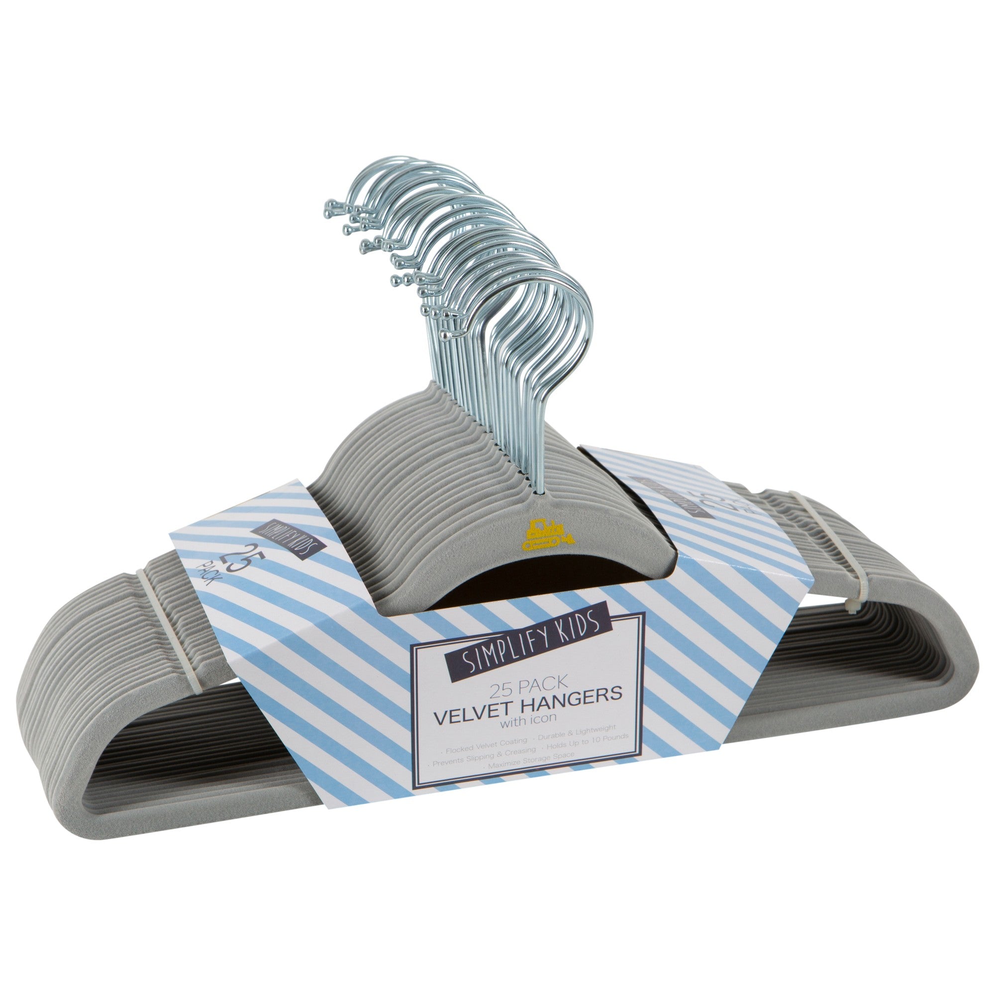 Gray Velvet Hangers 25-Pack - Bellso