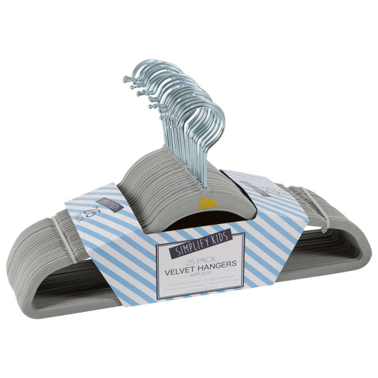 Gray Velvet Hangers 25-Pack - Bellso