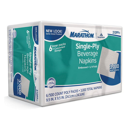 Marathon Beverage Napkins - 3 000 Count
