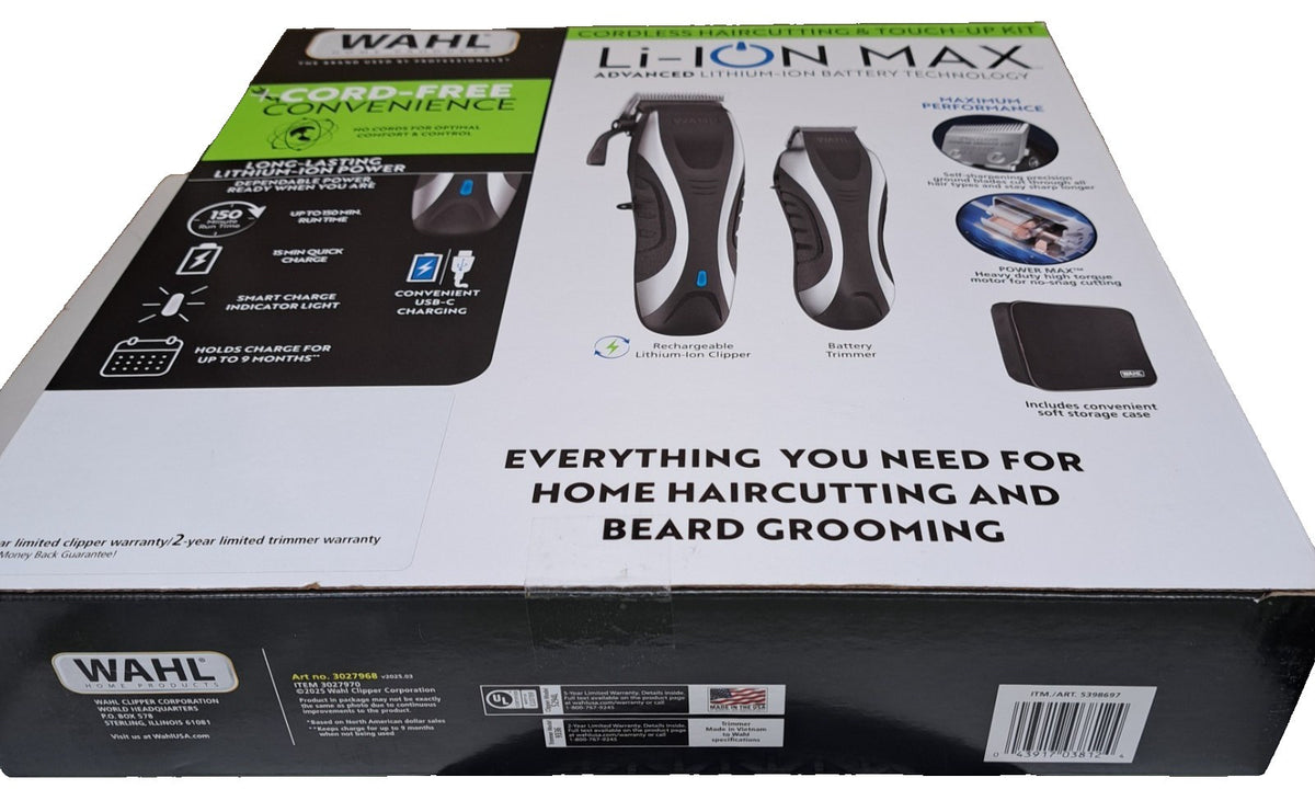 Wahl Li-Ion Max Cordless Haircutting & Beard Grooming Kit OPEN BOX