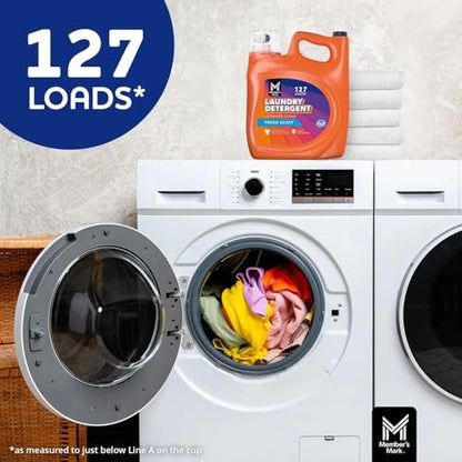 Member's Mark Liquid Laundry Detergent, Fresh Scent, 127 Loads, 196 Fluid Ounce