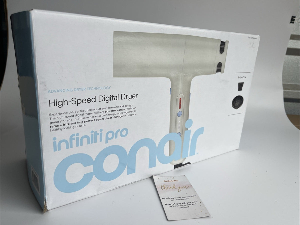 InfinitiPRO by Conair High-Speed Digital Electric Hair Dryer 955CGD Gold 12345