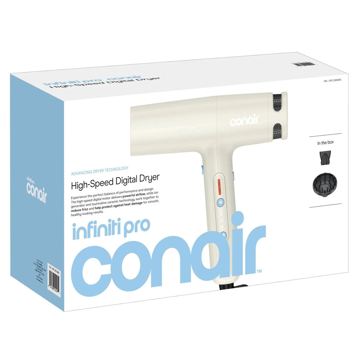 InfinitiPRO by Conair High-Speed Digital Electric Hair Dryer 955CGD Gold 12345