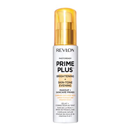 Revlon Makeup + Skincare Primer, Prime Plus, Brightening + Skin-Tone Evening 001 - 1 Fl Oz - Bellso