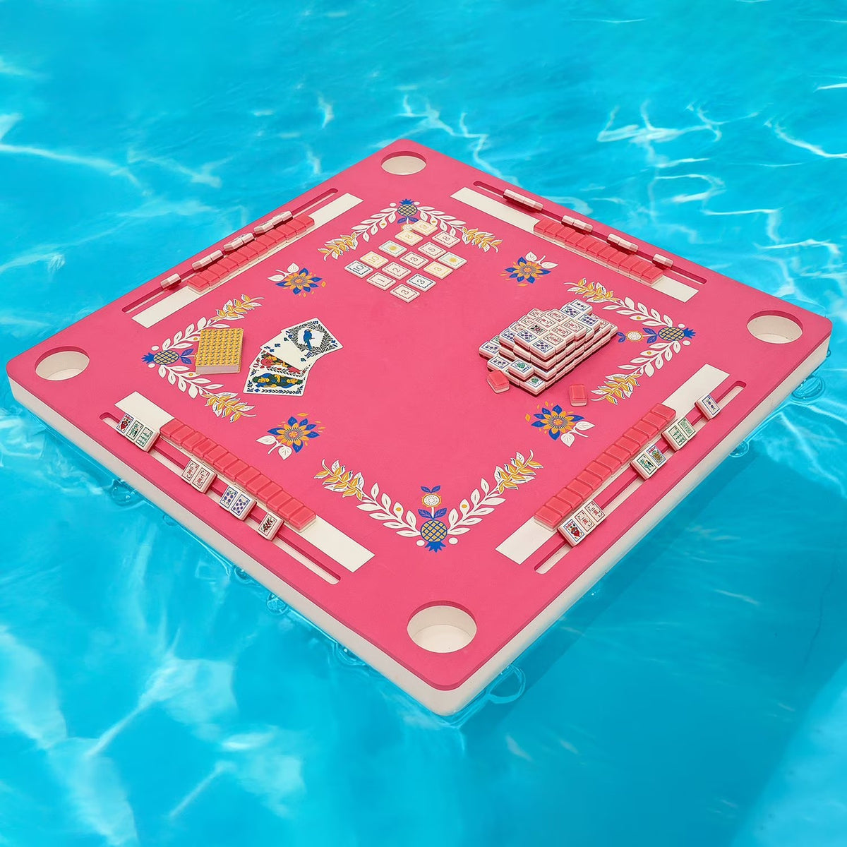 Maison Lude Tropical Premium Floating Mat 3-in-1 Mahjong Rummi Waterproof Cards