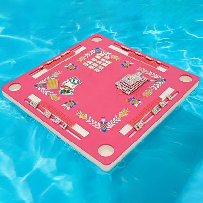 Maison Lude Tropical Premium Floating Mat 3-in-1 Mahjong Rummi Waterproof Cards