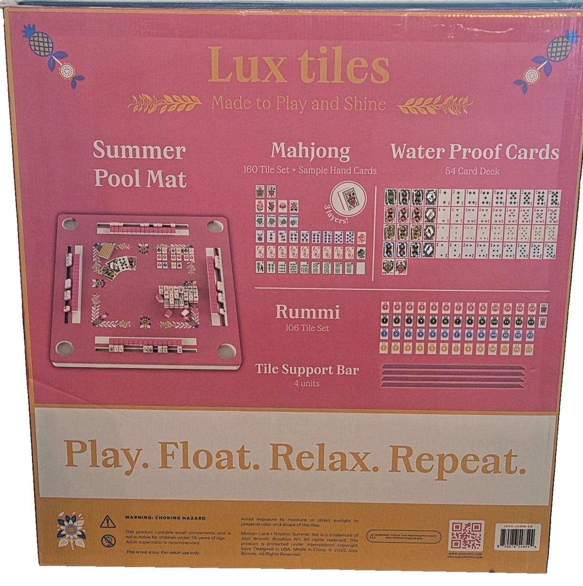 Maison Lude Tropical Premium Floating Mat 3-in-1 Mahjong Rummi Waterproof Cards