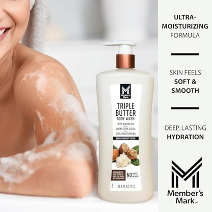 Member's Mark Triple Butter Body Wash, 67.6 Fluid Ounce