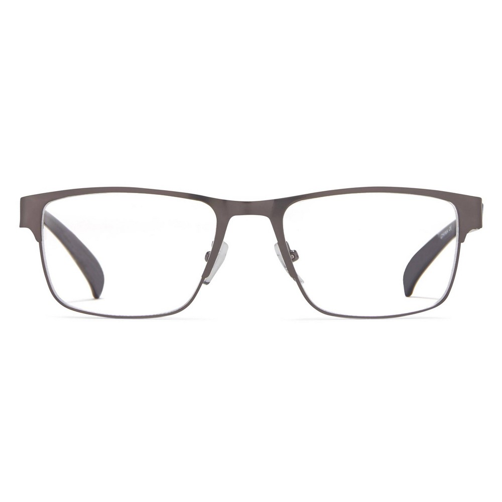 ICU Eyewear Sunnyvale - Large Oval Half Rim Gunmetal +3.00 - Bellso